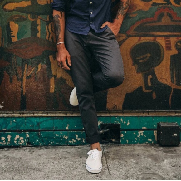Taylor Stitch Slim Foundation Pants Gray Organic Coal Straight Mens 30 - Picture 1 of 16